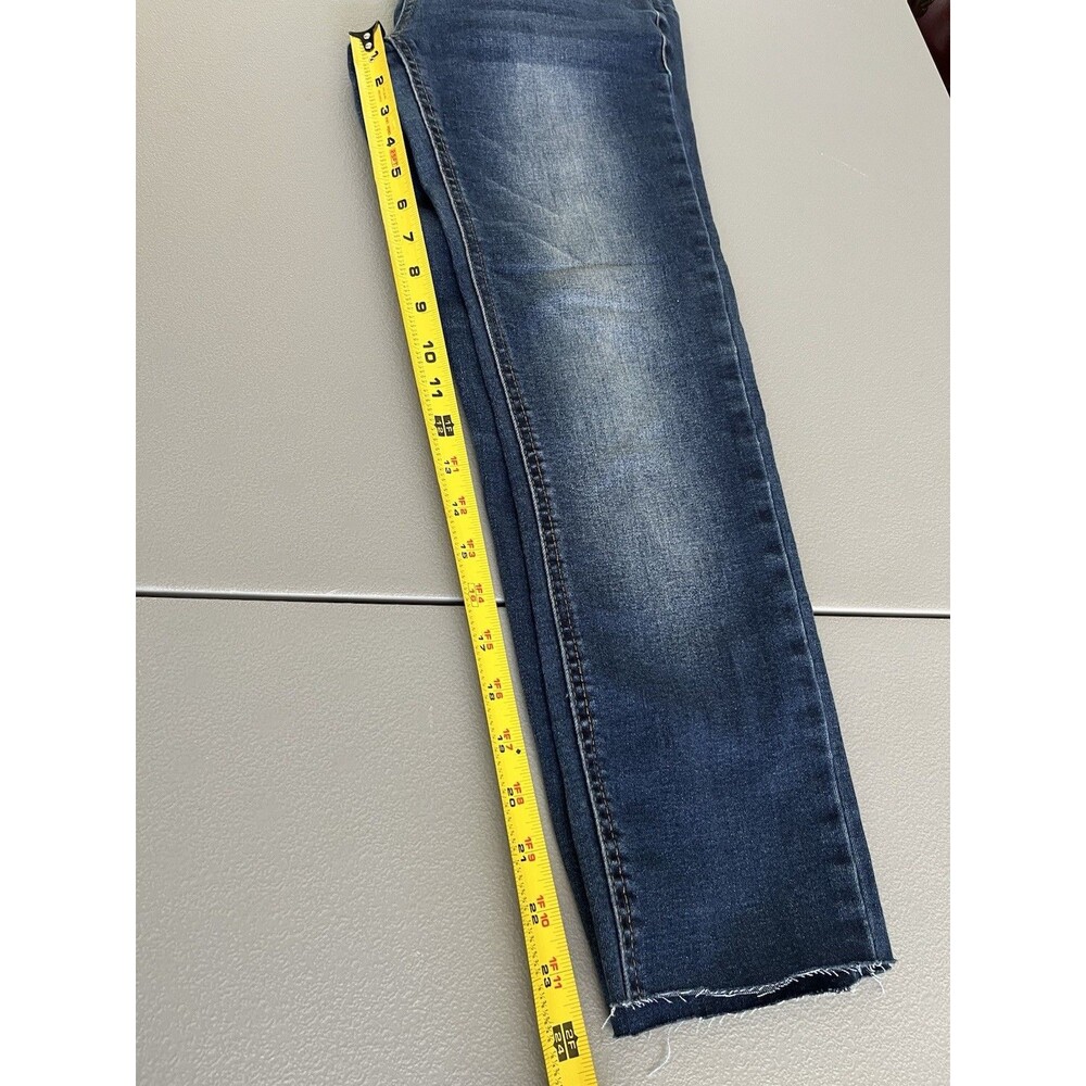 WAX Women's Jeans Butt I Love You! Stretch Cropped Skinny Dark Wash Denim Size 9 - Picture 9 of 10